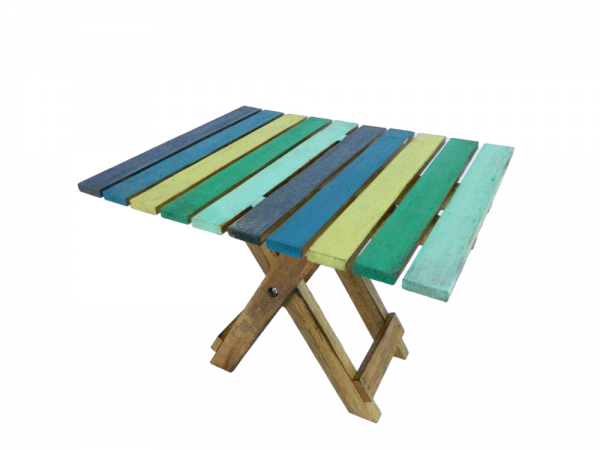 Wooden Folding Table Shabby Chic Furniture - Collapsible Rectangle table - Green